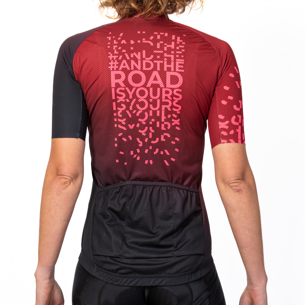 Fietsshirt best sale dames rood